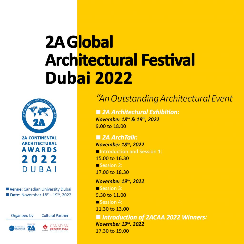 The Schadual of 2A Global Architectural Festival